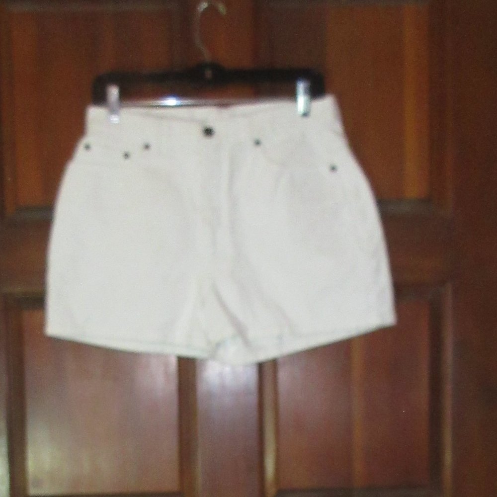 White Denim High Rise Shorts Size 12